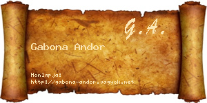 Gabona Andor névjegykártya