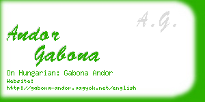 andor gabona business card